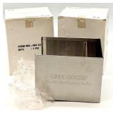 Grey Goose Ice Bucket & Stainless Steel Hip Flasks & Buchanan