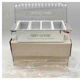 Ice Bucket - Grey Goose & Tumblers - Ketel One Oranje & Hazel Wood Caddy and More!