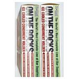 Two Co-Rect On The Rocks Ice Cooled Condiment Holders and Azteca de Oro Ice Bucket and Mixed Barware