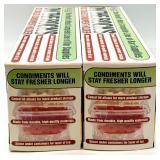 Two Co-Rect On The Rocks Ice Cooled Condiment Holders and Azteca de Oro Ice Bucket and Mixed Barware