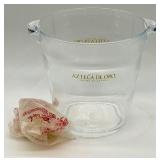 Two Co-Rect On The Rocks Ice Cooled Condiment Holders and Azteca de Oro Ice Bucket and Mixed Barware