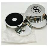 Two Co-Rect On The Rocks Ice Cooled Condiment Holders and Azteca de Oro Ice Bucket and Mixed Barware