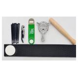 Barware Lot - Skyy Vodka Canister & On The Rocks Condiment Holder and other great bar items!!