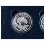 National Fishing Grand Slam .999 Fine Silver Coin Collection 24 Ounces Pure Silver