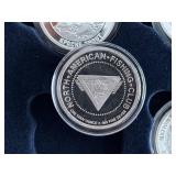 National Fishing Grand Slam .999 Fine Silver Coin Collection 24 Ounces Pure Silver