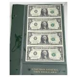 2003 A Uncut Sheet $1 Dollar Federal Reserve Notes
