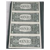2003 A Uncut Sheet $1 Dollar Federal Reserve Notes