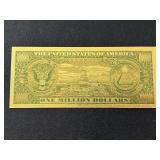 24K Gold Foil $1,000,000 Note