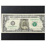 1988 A Green Seal $1 Dollar Santa Claus Note