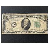 1928 Green Seal $10 Dollar Federal Reserve Note