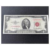 1953 A Red Seal $2 Dollar Star Note