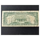 1963 Red Seal $5 Dollar Star Note