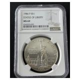 1986-P Statue of Liberty Silver Dollar NGC MS69