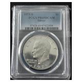 1971-S Eisenhower Silver Dollar Proof PCGS PR69 Deep Cameo