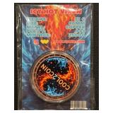 1 Ounce .999 Fine Copper Round Icy Hot Vixen