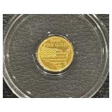 1/200th Ounce .999 Fine Gold Round
