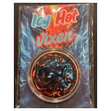 1 Ounce .999 Fine Copper Round Icy Hot Vixen