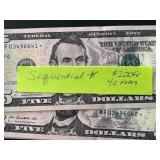 40 Uncirculated Consecutive $5 Dollar Star Notes
