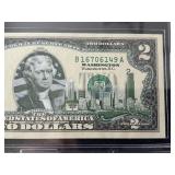 2003 A Green Seal $2 Dollar WashingtonFederal Reserve Note