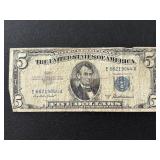1953 A Blue Seal $5 Dollar Silver Certificate