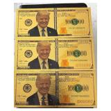 24K Gold Foil $1,000,000 Trump Notes