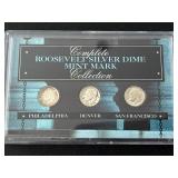 Roosevelt Silver Dime Mint Mark Set