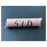 1951-D Lincoln Wheat Cent Roll