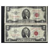 Red Seal $2 Dollar Notes