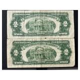 1953 Red Seal $2 Dollar Notes
