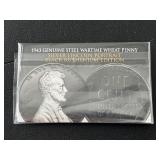 1943 Steel Lincoln Cent Silver and Black Ruthenium Edition