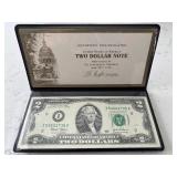 2003 Green Seal $2 Dollar Federal Reserve Note Uncirculated