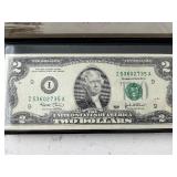 2003 Green Seal $2 Dollar Federal Reserve Note Uncirculated