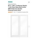 Krosswood 60"×98" interior French doors