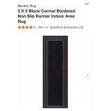 2x5 black runner rug