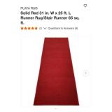 25ft red runner rug