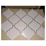 Antique white arabesque mosaic tile