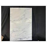 Marble-look Tile Panel - White Veining, Glossy Finish, Writable Back