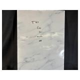 Marble-look Tile Panel - White Veining, Glossy Finish, Writable Back