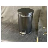 Trash Can - Pedal-Operated Round Black