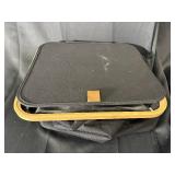 Bamboo-Frame Storage Case - Soft-Sided Black Fabric