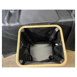 Bamboo-Frame Storage Case - Soft-Sided Black Fabric