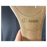 Sandals - Sunny Feet Ankle-Strap Block Heel Beige