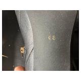 Boots - Knee-High Black Leather-Look Stiletto Heel