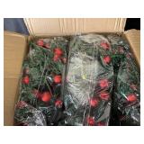 Artificial Christmas Garland - Hotop 4-Pcs 9ft Pine with Red Ornaments