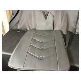 Front Seat Covers - Black/Gray with Blue Chevron Accents
