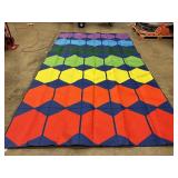 Hexagon Pattern Floor Mat - Multicolor