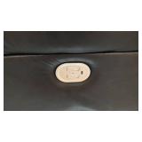 Brown Leather reclining love seat