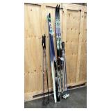 Rossignol and Visu cross crounty skis with Rossignol poles and VM staven poles