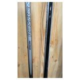 Rossignol and Visu cross crounty skis with Rossignol poles and VM staven poles