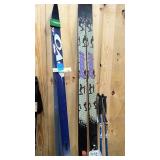 Rossignol and Visu cross crounty skis with Rossignol poles and VM staven poles